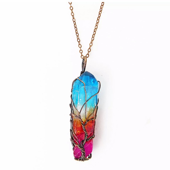 COPY - 🆕 Rainbow Crystal Tree Of Life Chakra Neck… - Picture 2 of 5